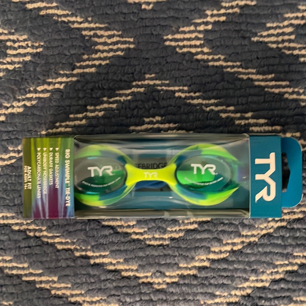TYR tie-dye goggles